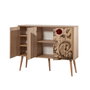 Hanah Home Mega-731 Consola Roble Sonoma, 120x90cm, Tablero Partículas Melamina, Patas Carpe, Mueble Salón Diseño